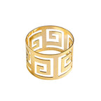 4 Pack Alluring Gold Plated Aluminum Napkin Rings