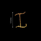 12 Pack 1.5" Gold Rhinestone Monogram Letter Jewel Sticker Self Adhesive DIY Diamond Decor - I
