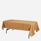 Polyester 60"x102" Rectangle Tablecloth Gold - Durable and Stylish Table Cover for Special Events