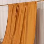 Gold Scuba Polyester Event Curtain Drapes, Durable Flame Resistant Backdrop Event Panel Wrinkle Free with Rod Pockets - 5ftx14ft - Bell Racket Store