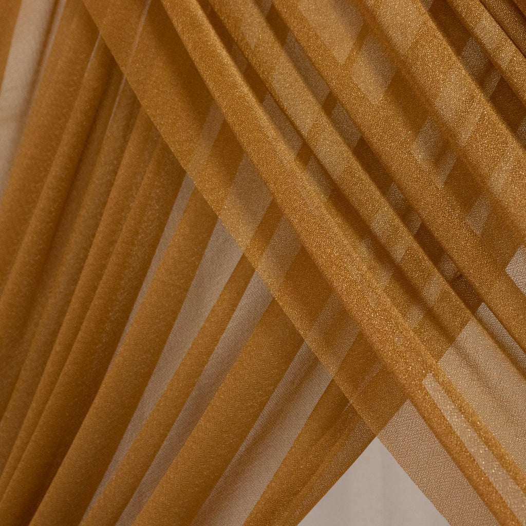 Gold Sheer Backdrop Drape â€“ 5ft x 14ft Wedding Arch & Ceiling Decor Panel, Wrinkle Free with Soft Shimmer - Bell Racket Store