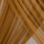 Gold Sheer Backdrop Drape â€“ 5ft x 14ft Wedding Arch & Ceiling Decor Panel, Wrinkle Free with Soft Shimmer - Bell Racket Store