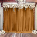 Gold Sheer Backdrop Drape â€“ 5ft x 14ft Wedding Arch & Ceiling Decor Panel, Wrinkle Free with Soft Shimmer - Bell Racket Store