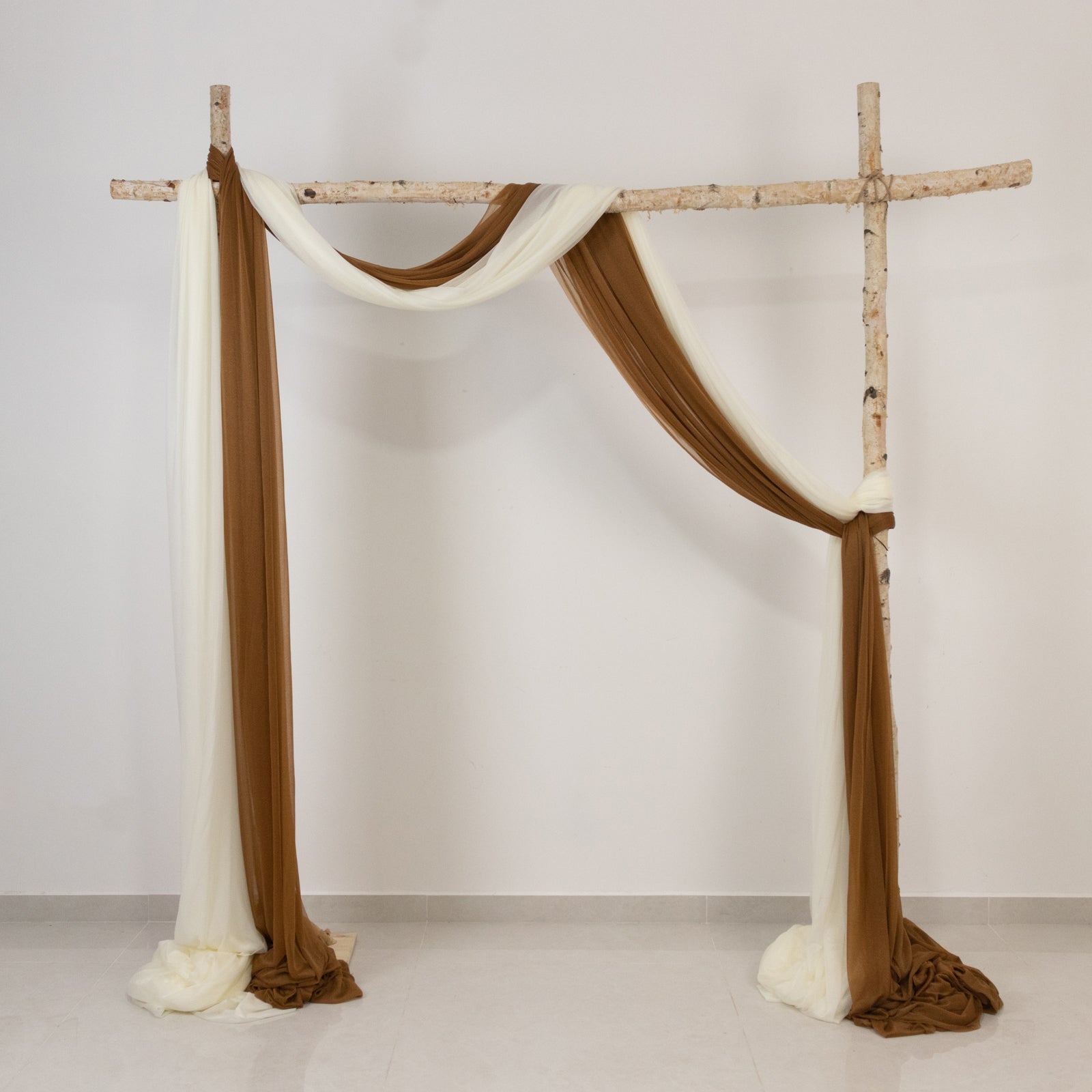 Gold Sheer Backdrop Drape â€“ 5ftx32ft Wedding Arch & Ceiling Decor Panel, Wrinkle Free with Soft Shimmer - Bell Racket Store