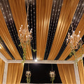 Gold Sheer Backdrop Drape â€“ 5ftx32ft Wedding Arch & Ceiling Decor Panel, Wrinkle Free with Soft Shimmer - Bell Racket Store