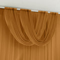 Gold Sheer Chiffon Valance Curtain 4ft x 5ft â€“ Wedding Arch Drape with Rod Pocket, Voile Backdrop Panel - Bell Racket Store