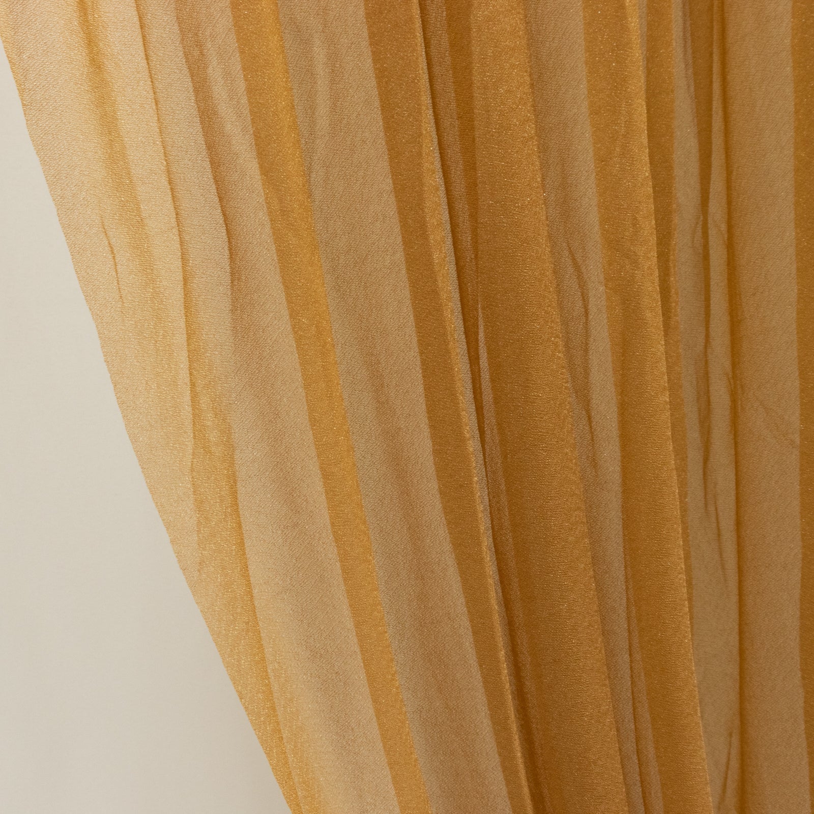 Gold Sheer Chiffon Valance Curtain 4ft x 5ft â€“ Wedding Arch Drape with Rod Pocket, Voile Backdrop Panel - Bell Racket Store