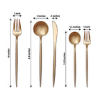 50-Pack Plastic Utensil Set Gold - Premium Disposable Heavy Duty Sleek Flatware