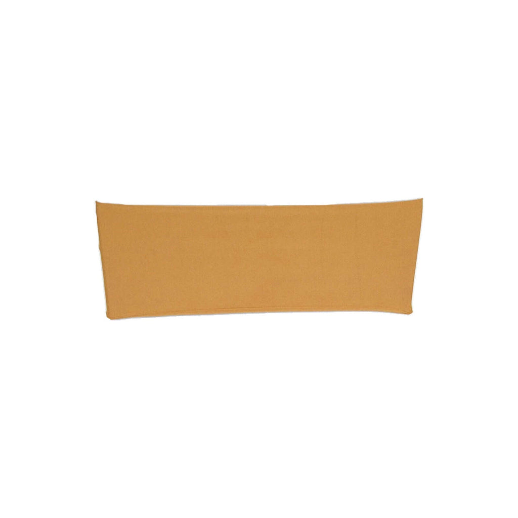 5 Pack Stretch Spandex Chair Sashes Gold - Fitted Finish Two Ply Heavy Duty Chair Bands 5"x12"