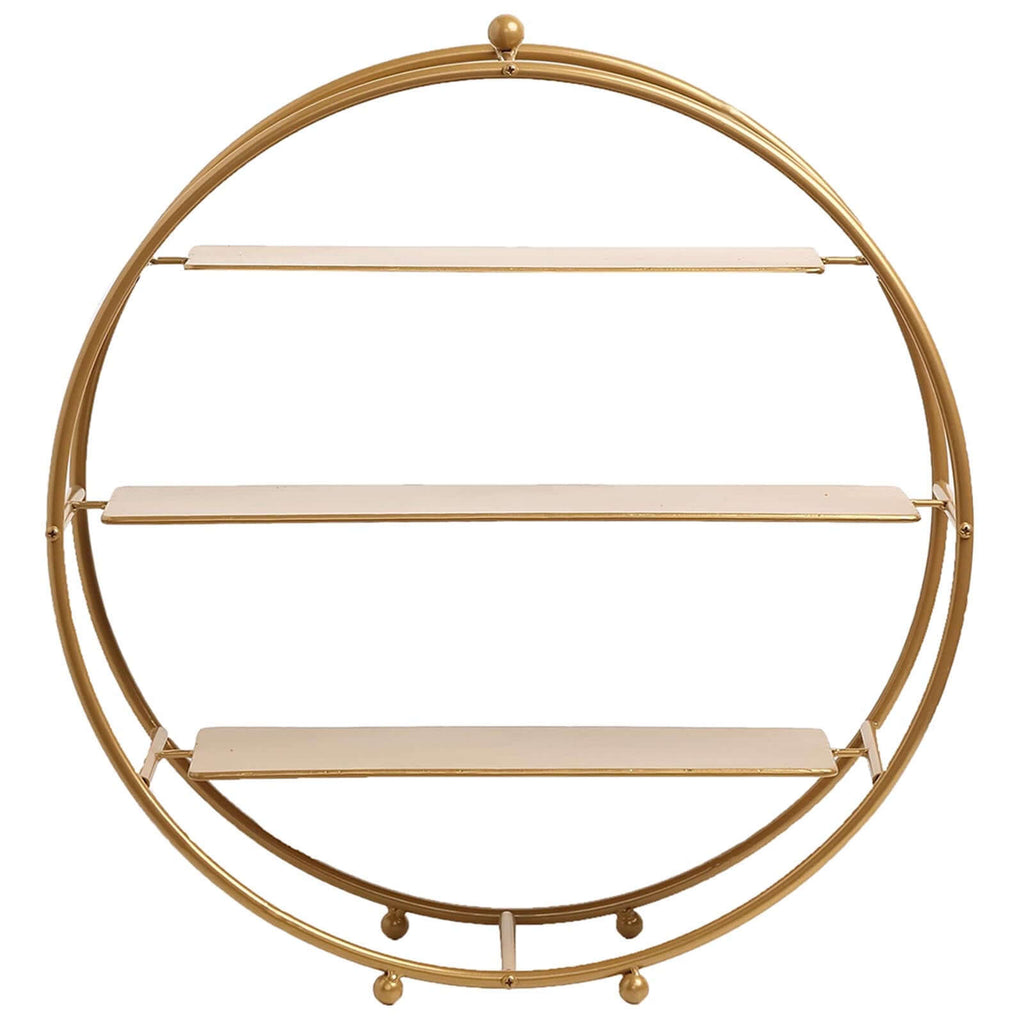 3-Tier Metal Round Cupcake Stand Matte Gold - Stylish Dessert Holder Appetizer Display for Modern Weddings Dessert Buffets & Celebrations 21"