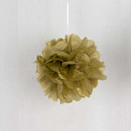 6 Pack 6" Gold Tissue Paper Pom Poms Flower Balls, Ceiling Wall Hanging Decorations