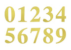 4-Pack Stickers Banner Custom 0-9 Number "9" Design Gold - Milestone Age and Date Stick-On Numbers 5"