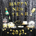 4-Pack Stickers Banner Custom 0-9 Number "3" Design Gold - Milestone Age and Date Stick-On Numbers 5"