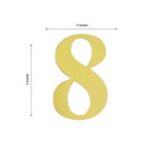 4-Pack Stickers Banner Custom 0-9 Number "8" Design Gold - Milestone Age and Date Stick-On Numbers 5"