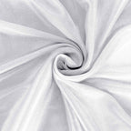 Satin 21ft Table Skirt White Pleated Double Drape Design - Soft & Graceful for Events