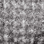 Rosette Satin 14"x108" Table Runner Silver - Grandiose Design