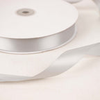 100 Yards 7/8" Silver Single Face Decorative Satin Ribbon