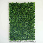 11 Sq ft. Green Boxwood Hedge Garden Wall Backdrop Mat - 4 Artificial Panels