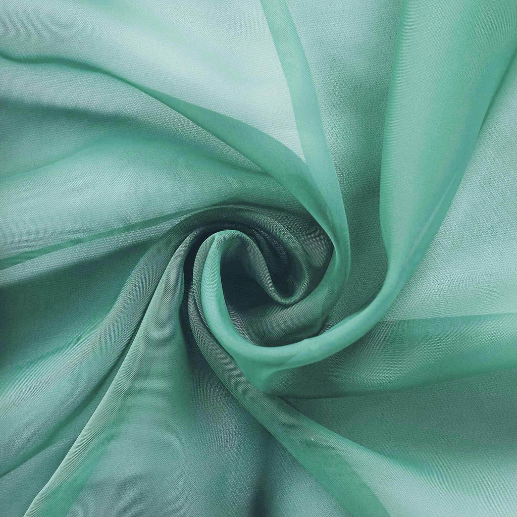 5 Pack Organza Chair Sashes Hunter Emerald Green - Reusable Sheer Chair Bows 6"x108"