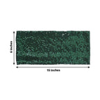 5 Pack Sequin Spandex Chair Sashes Hunter Emerald Green - Stretch Chair Bands 6"x15"