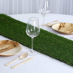 Artificial Grass 9ft Table Runner Green - Durable & All Weather Tabletop Decor