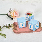25 Pack 2" Light Blue Baby Shower Party Favor Candy Gift Boxes