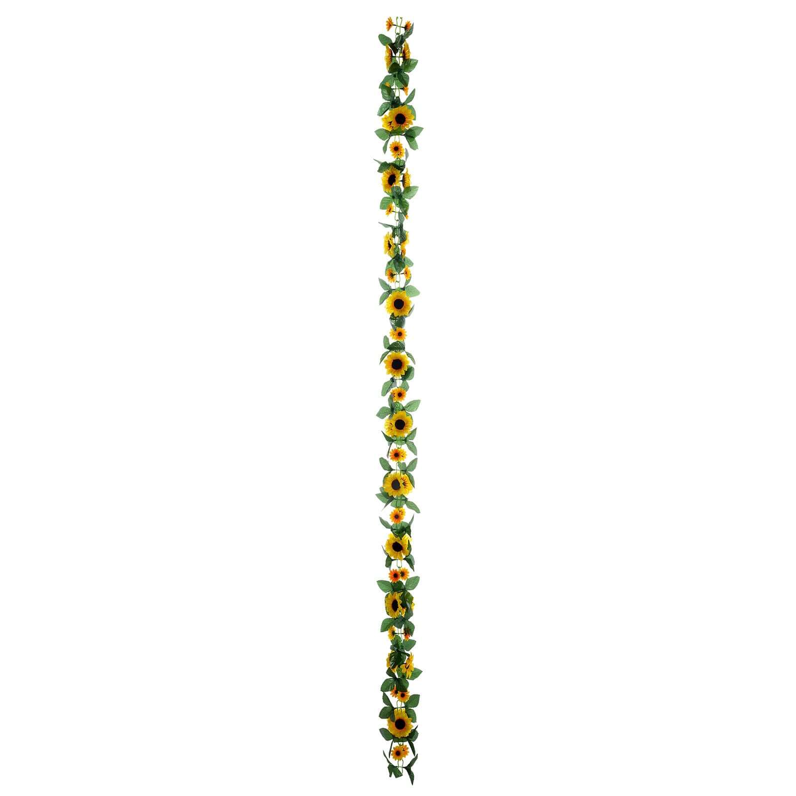 6.5ft Artificial Silk Sunflower Table Garland, Flower Vine Chain