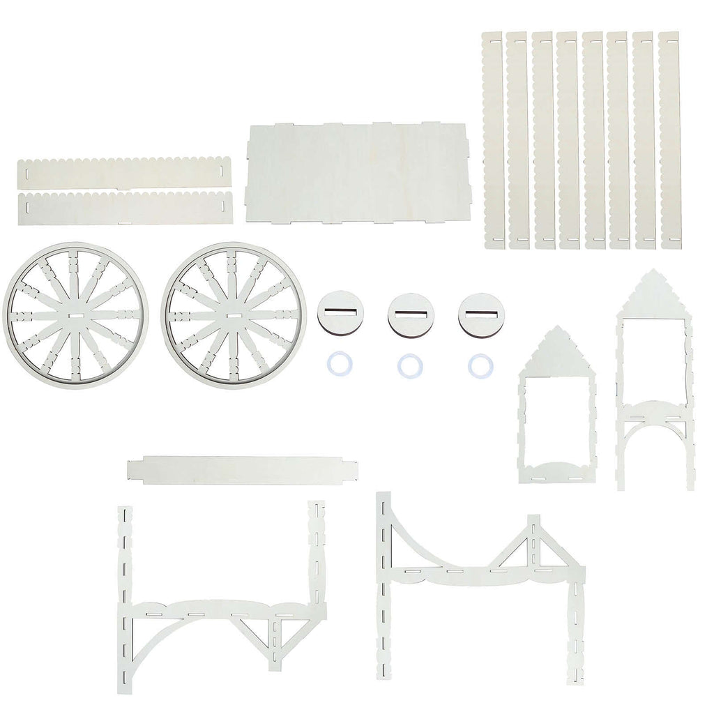 Mini Wooden Dessert Display Candy Cart Sweet Stall Design Natural - Tabletop Cupcake Stand 25"