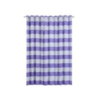 2 Pack White Lavender Lilac Cabana Stripe Thermal Blackout Curtains With Chrome Grommet Window Treatment Panels - 52"x96"