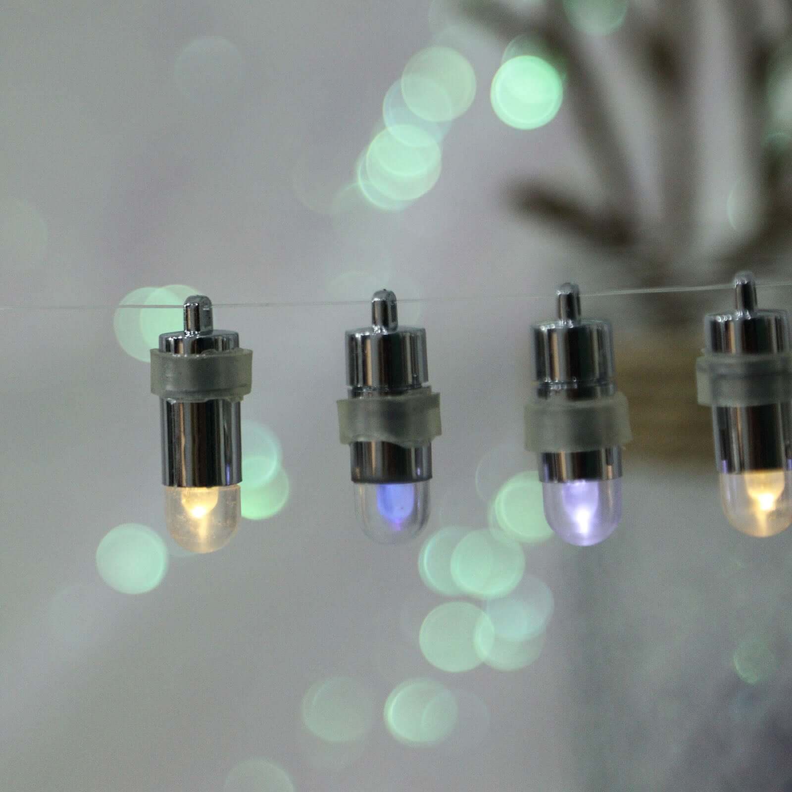 12-Pack Balloon Lights Bullet Design White - Waterproof LED Centerpiece Filler Lights