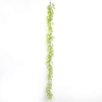 6.5ft Green Artificial Wandering Peperomia Tetragona Leaf Vine, Faux Table Hanging Garland