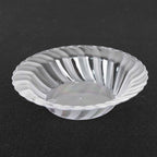 10-Pack Hard Plastic Fruit Bowls Clear Flared Design - Durable Disposable Bowls for Desserts 5oz