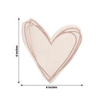 20-Pack Paper Cocktail Napkins with Heart Shape Rose Gold - Stylish Disposable Napkins for Events