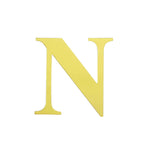 4 Pack 5" Metallic Gold Alphabet Stickers Banner, Customizable Stick on Gold Letters - N