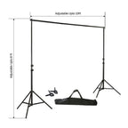 8ftX10ft Metal Adjustable Photography Backdrop Stand Kit and FREE Clips