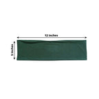 5 Pack Stretch Spandex Chair Sashes Hunter Emerald Green - Fitted Finish Two Ply Heavy Duty Chair Bands 5"x12"