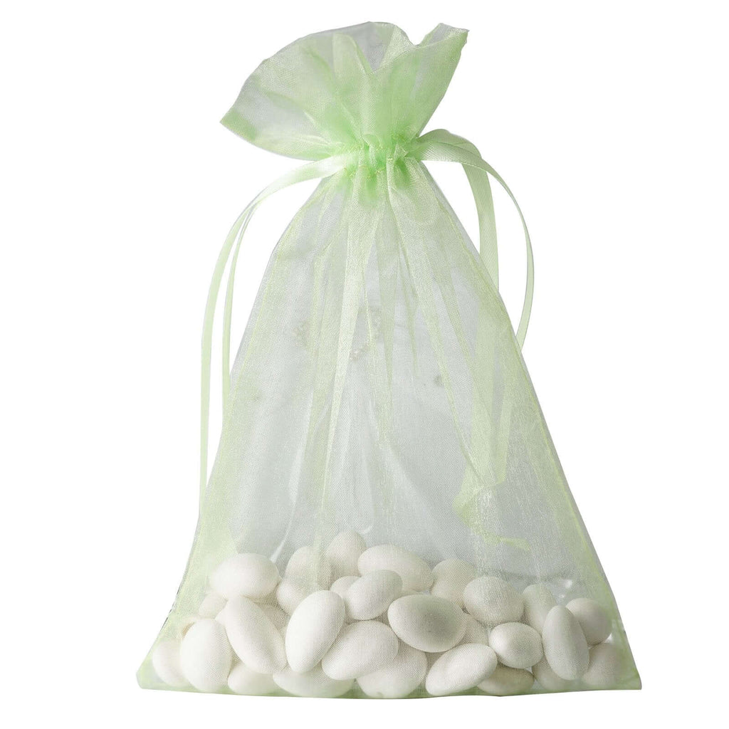 10 Pack 6"x9" Mint Organza Drawstring Wedding Party Favor Gift Bags