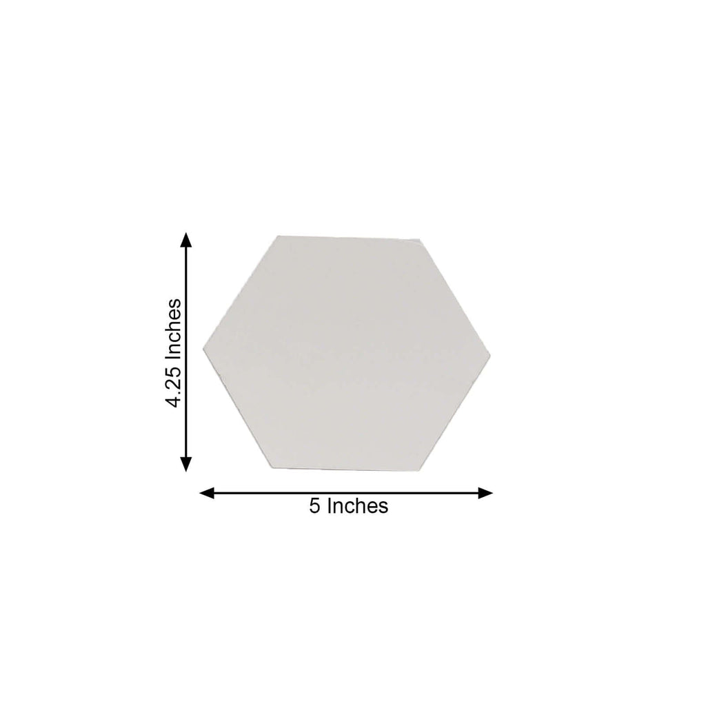 12 Pack Hexagon Acrylic Mirror Wall Stickers, 5" Removable Wall Decals For Home Decor