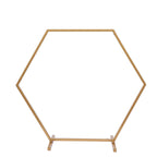 Hexagon Wedding Arch Table Centerpiece Metal Gold - Self - Standing Geometric Flower Balloon Stand 21" - Bell Racket Store