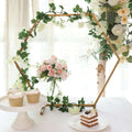 Hexagon Wedding Arch Table Centerpiece Metal Gold - Self - Standing Geometric Flower Balloon Stand 21" - Bell Racket Store