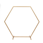 Hexagon Wedding Arch Table Centerpiece Metal Gold - Self - Standing Geometric Flower Balloon Stand 24" - Bell Racket Store