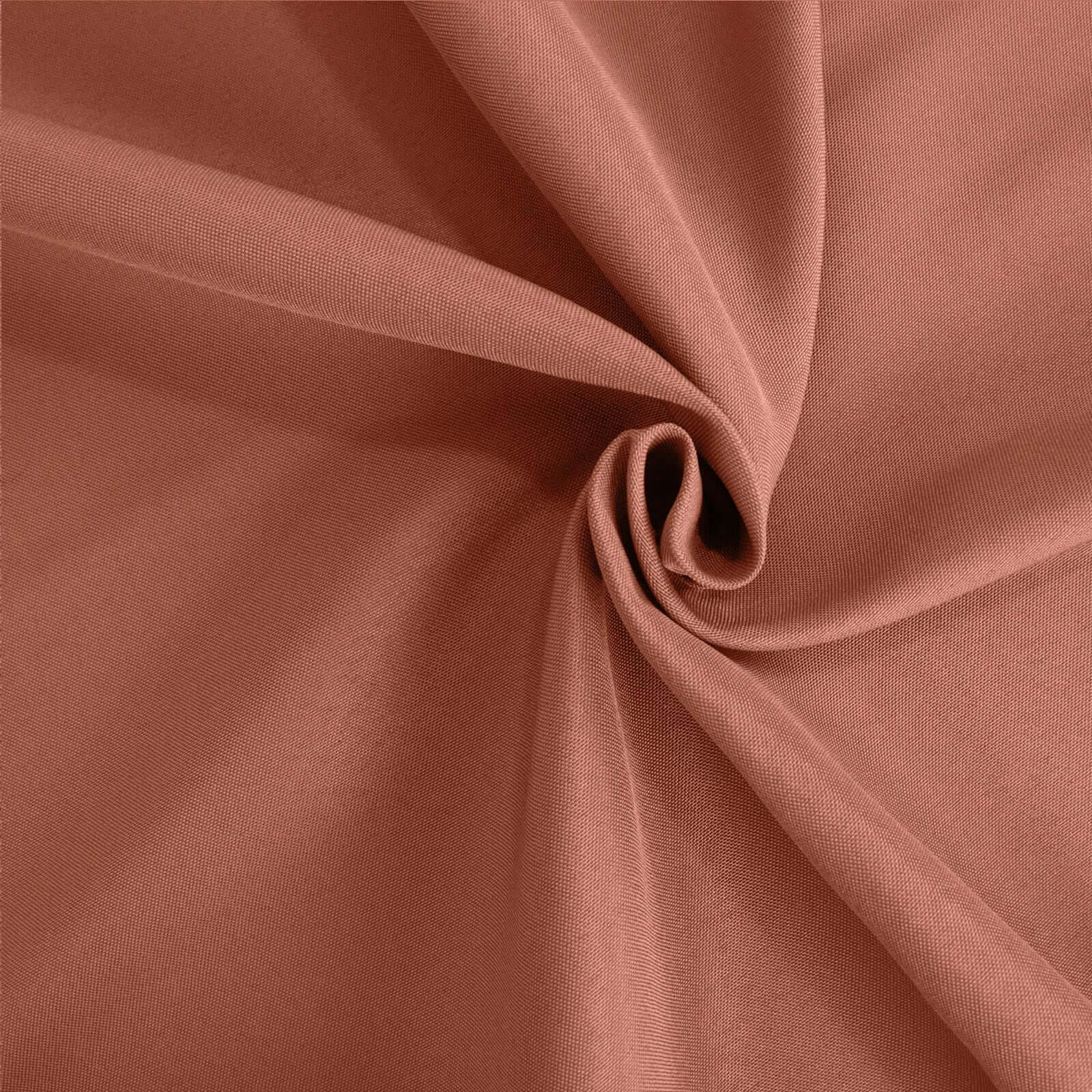 Premium Polyester 132" Round Tablecloth Terracotta (Rust) - Seamless 220GSM Wrinkle-Resistant Table Cover