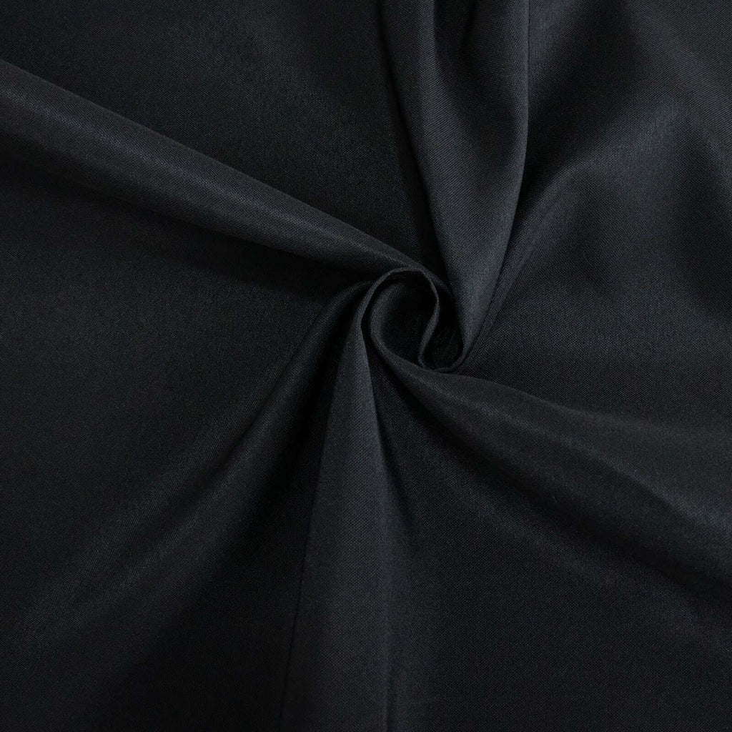 Premium Polyester 54"x54" Square Tablecloth Black - Stain and Wrinkle-Resistant 220GSM Finish for Weddings & Events