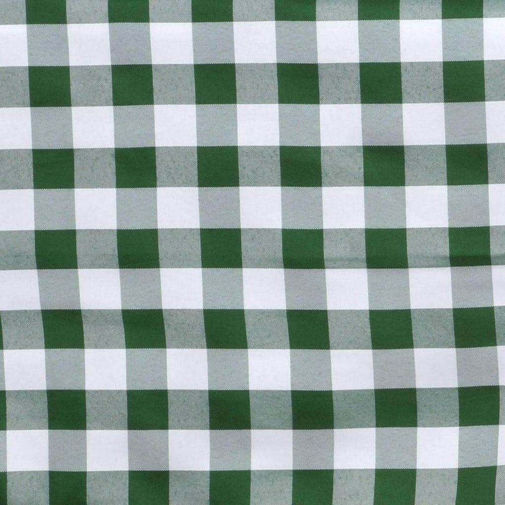 Polyester 90"x132" Rectangle Tablecloth White/Green - Seamless Checkered Buffalo Plaid Table Cover