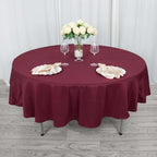 Premium Polyester 90" Round Tablecloth Burgundy - Stain and Wrinkle-Resistant Design with 220GSM Thickness Table Cover