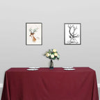 Polyester 90"x132" Rectangle Tablecloth Burgundy - Seamless Wrinkle-Resistant Table Cover