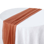 Chiffon 6ft Table Runner Terracotta (Rust) - Flowy & Lightweight Table Decor