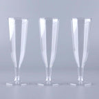 12-Pack Plastic Champagne Flutes Hollow Stem Clear - Lightweight Disposable Glasses for Toasts 5oz