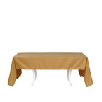 Polyester 60"x126" Rectangle Tablecloth Gold - Wrinkle-Resistant Table Cover for Weddings & Parties
