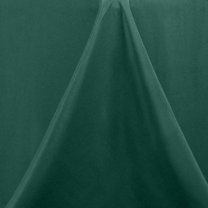 Premium Polyester 132" Round Tablecloth Hunter Emerald Green - Seamless 220GSM Wrinkle-Resistant Table Cover